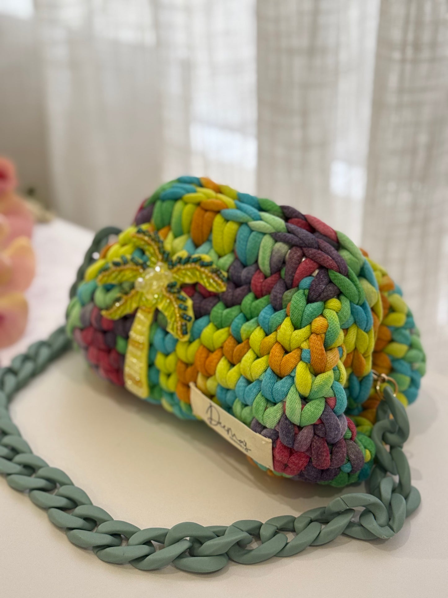 Colorful crochet bag