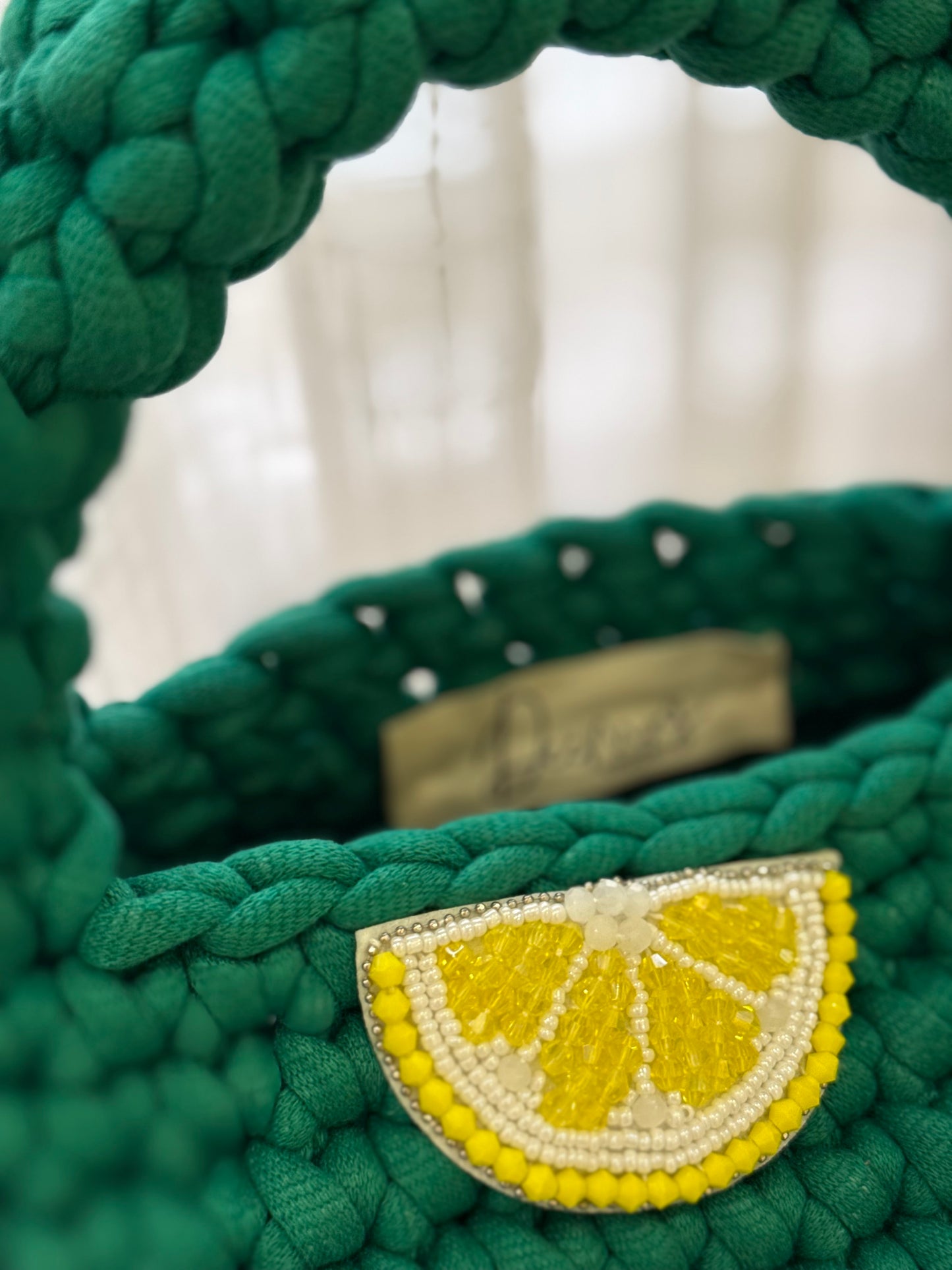 🍋 Green -crochet bag