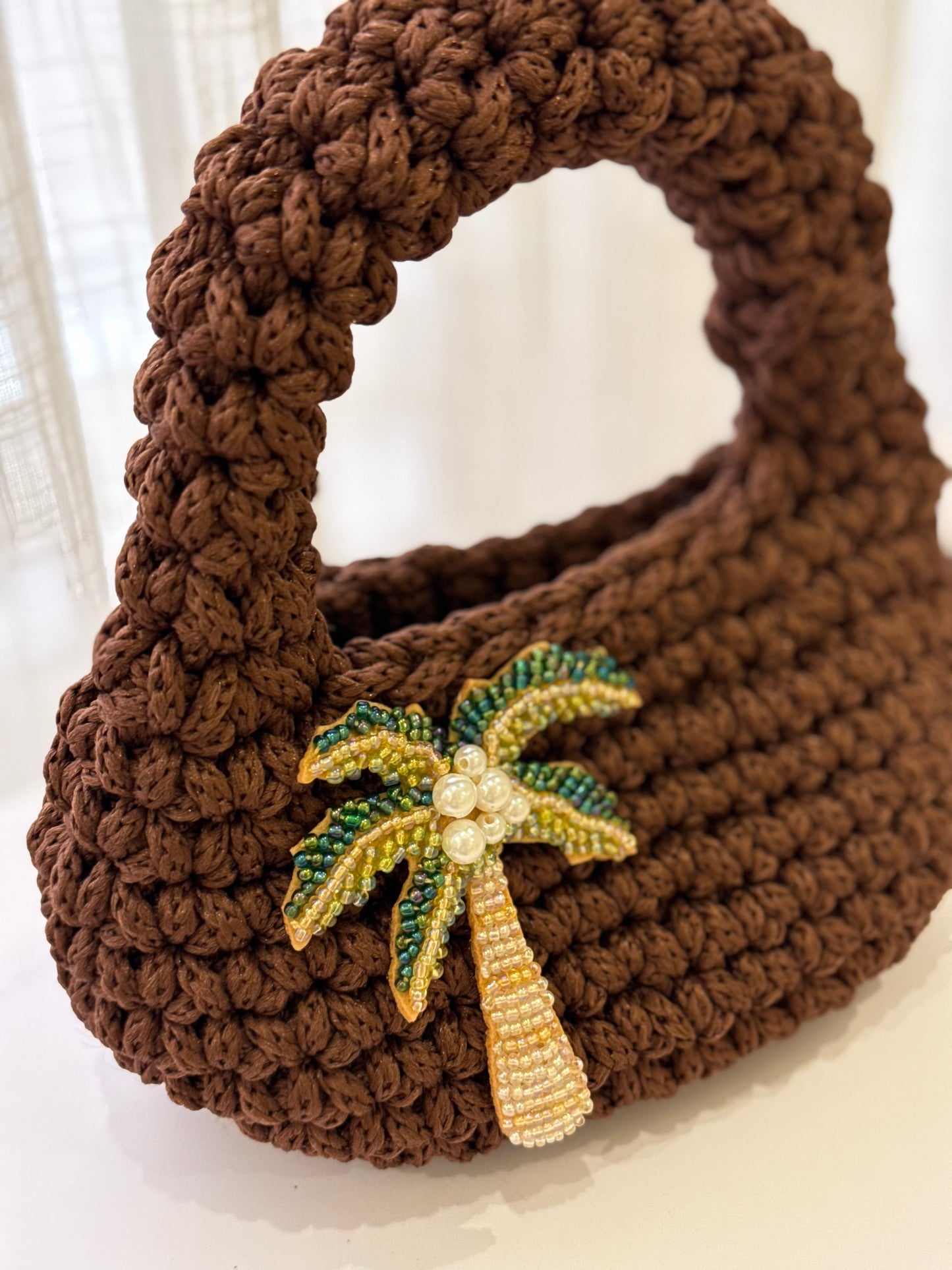 🌴 Palm Crochet -Bag Brown