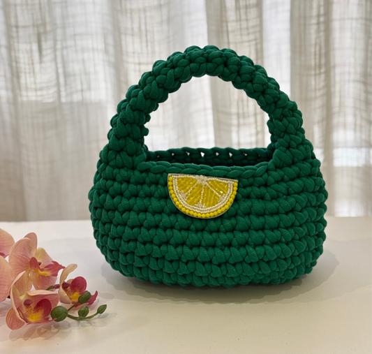 🍋 Green -crochet bag
