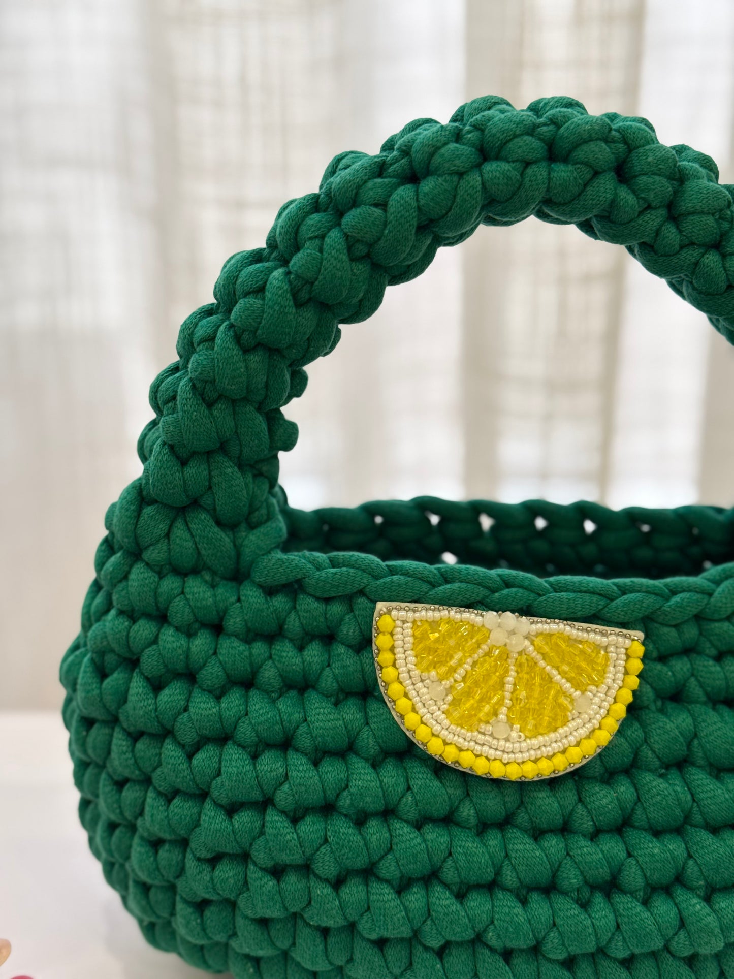 🍋 Green -crochet bag