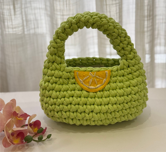 🍋 Crochet Bag – Lime Green