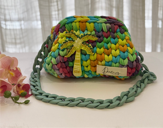 Colorful crochet bag
