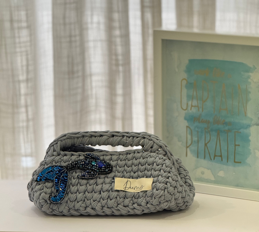 🐬Gray bag - fish design