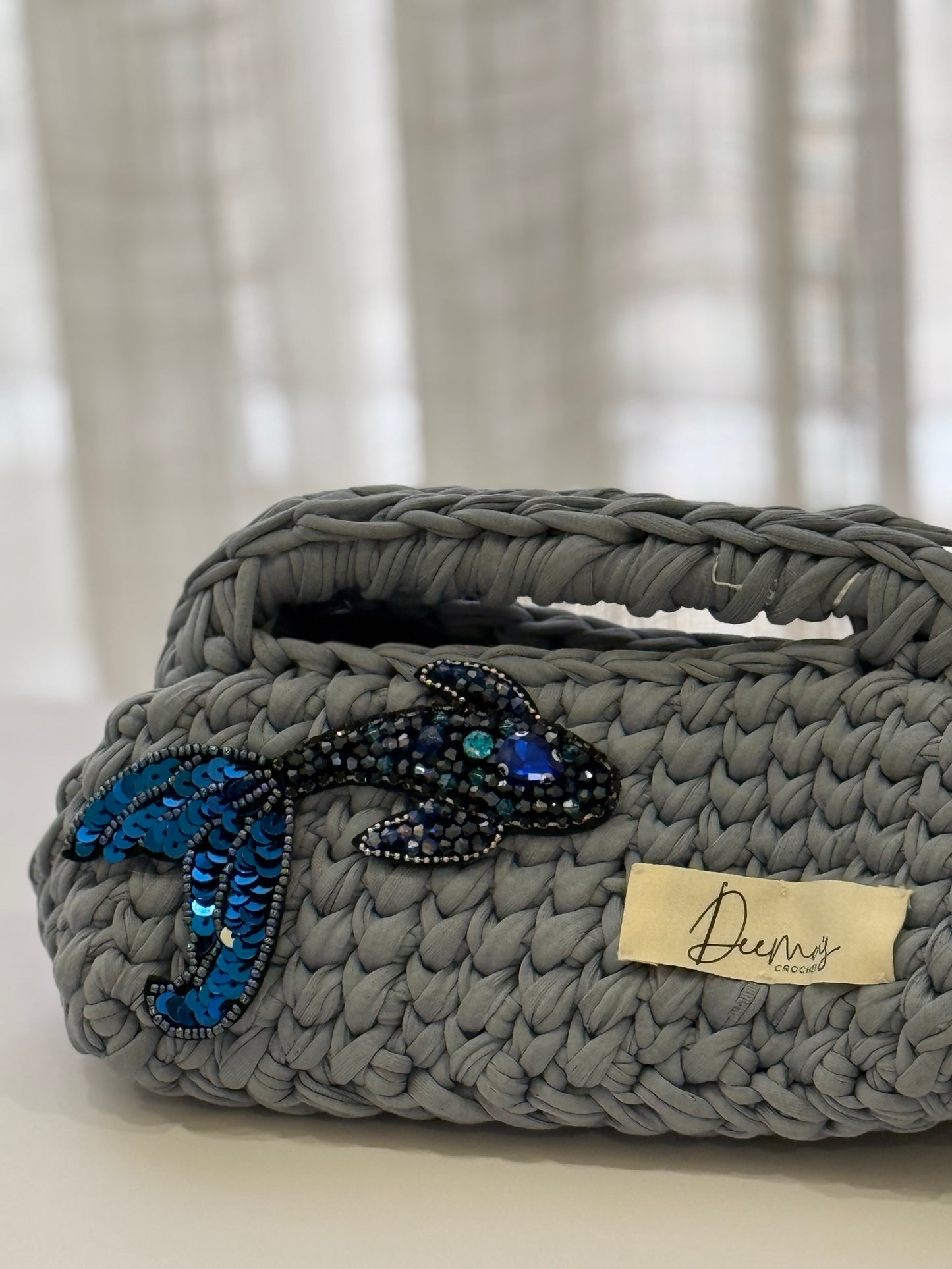 🐬Gray bag - fish design