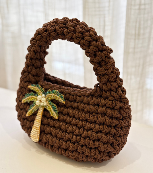 🌴 Palm Crochet -Bag Brown