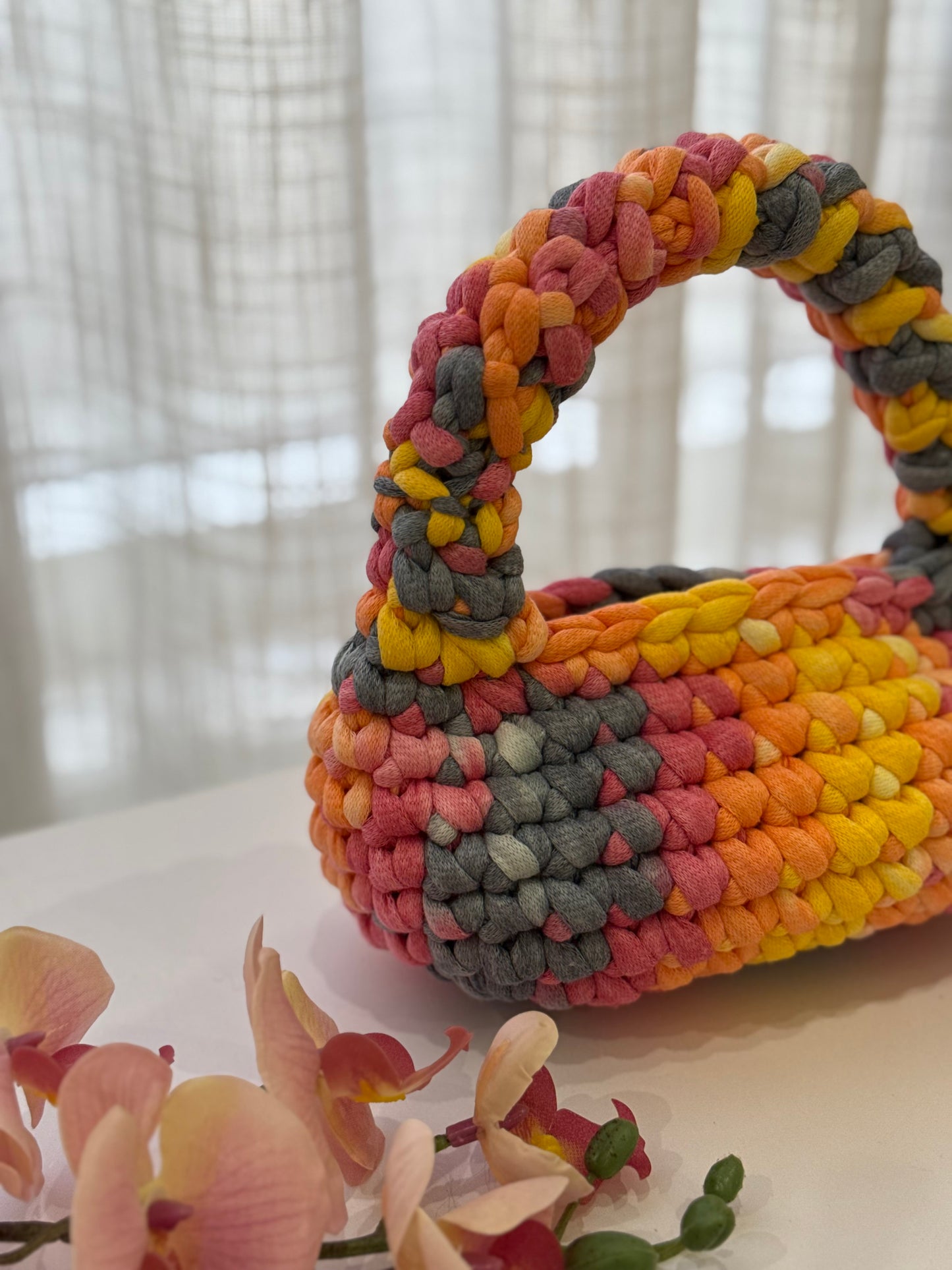 Colorful crochet bag